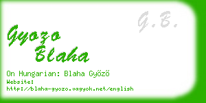 gyozo blaha business card